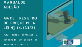 Capa Manual de Adesão Ata de Registro de Preços pela Lei n 14133 para Entes Externos.